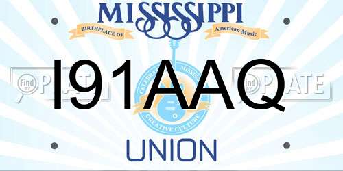 I91AAQ Mississippi License Plate