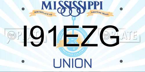 I91EZG Mississippi License Plate