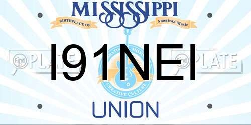 I91NEI Mississippi License Plate