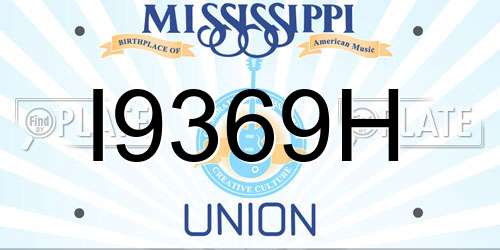 I9369H Mississippi License Plate