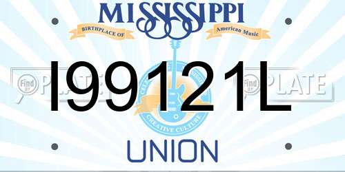 I99121L Mississippi License Plate