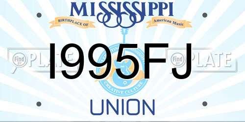 I995FJ Mississippi License Plate