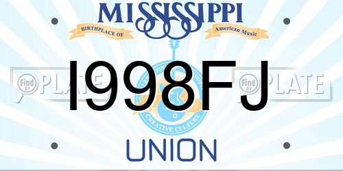 I998FJ Mississippi License Plate