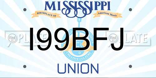 I99BFJ Mississippi License Plate
