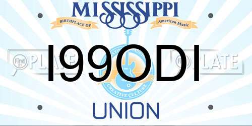 I99ODI Mississippi License Plate