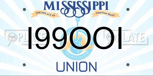 I99OOI Mississippi License Plate