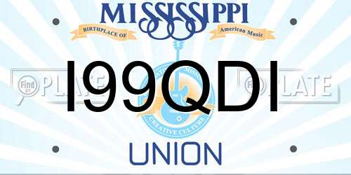 I99QDI Mississippi License Plate