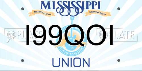 I99QOI Mississippi License Plate