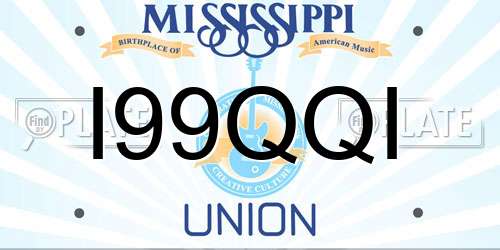 I99QQI Mississippi License Plate