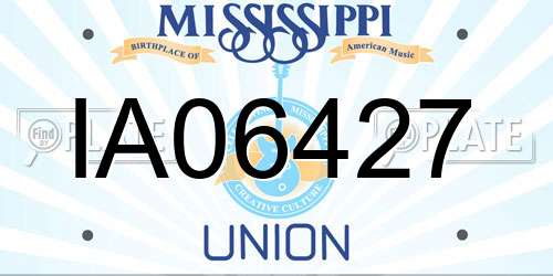 IA06427 Mississippi License Plate