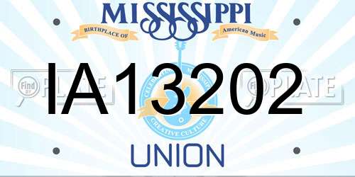 IA13202 Mississippi License Plate