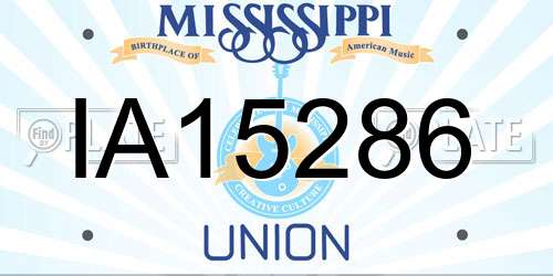 IA15286 Mississippi License Plate