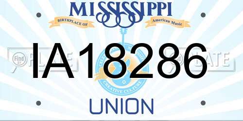 IA18286 Mississippi License Plate
