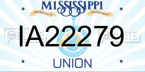 IA22279 Mississippi License Plate