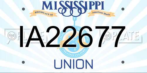 IA22677 Mississippi License Plate