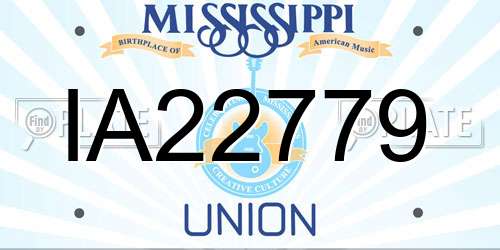 IA22779 Mississippi License Plate