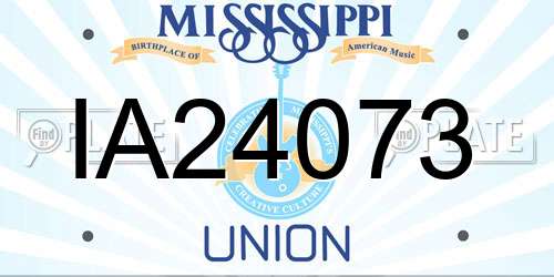 IA24073 Mississippi License Plate