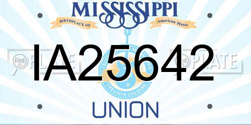 IA25642 Mississippi License Plate