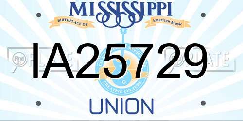 IA25729 Mississippi License Plate