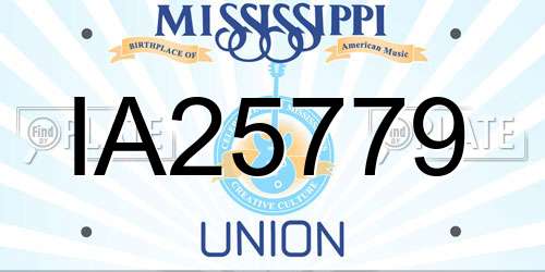 IA25779 Mississippi License Plate