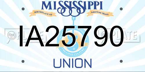 IA25790 Mississippi License Plate