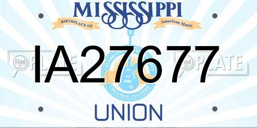 IA27677 Mississippi License Plate