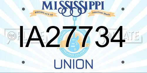 IA27734 Mississippi License Plate