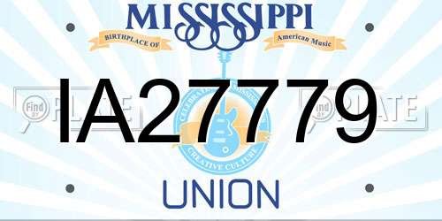 IA27779 Mississippi License Plate