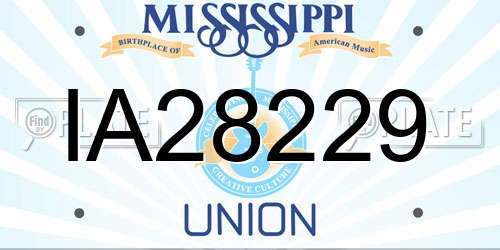 IA28229 Mississippi License Plate