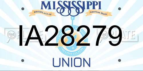 IA28279 Mississippi License Plate