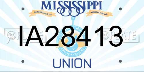 IA28413 Mississippi License Plate