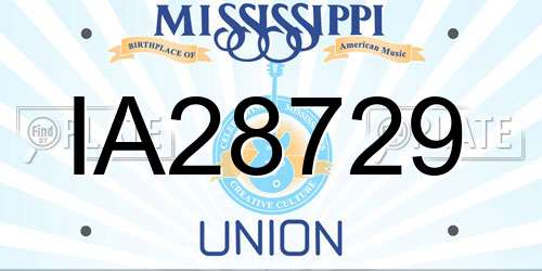 IA28729 Mississippi License Plate