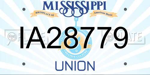 IA28779 Mississippi License Plate