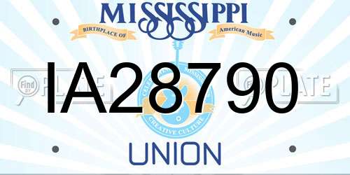 IA28790 Mississippi License Plate