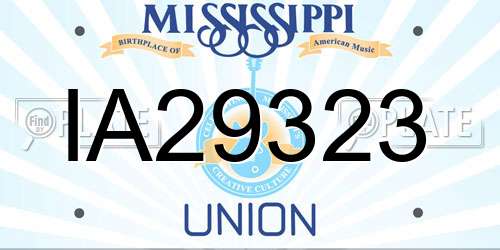 IA29323 Mississippi License Plate