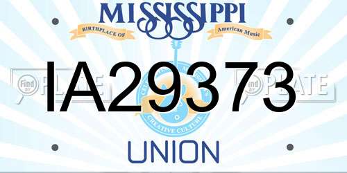 IA29373 Mississippi License Plate