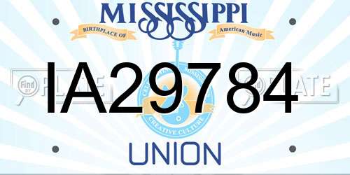 IA29784 Mississippi License Plate