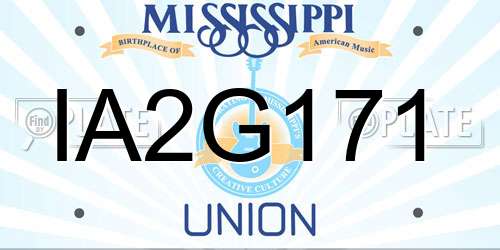 IA2G171 Mississippi License Plate