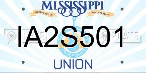 IA2S501 Mississippi License Plate