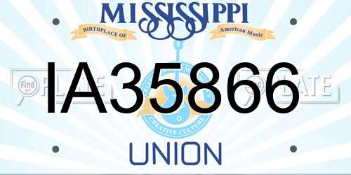 IA35866 Mississippi License Plate
