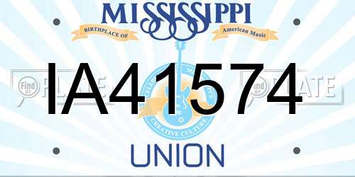 IA41574 Mississippi License Plate