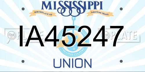 IA45247 Mississippi License Plate