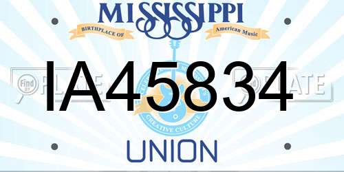 IA45834 Mississippi License Plate