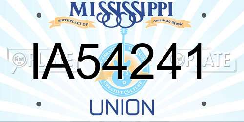 IA54241 Mississippi License Plate