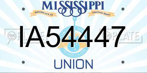 IA54447 Mississippi License Plate