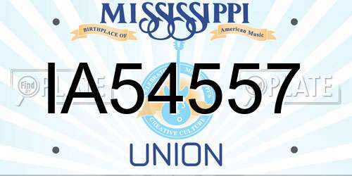 IA54557 Mississippi License Plate