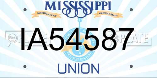 IA54587 Mississippi License Plate
