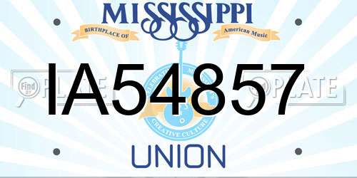 IA54857 Mississippi License Plate