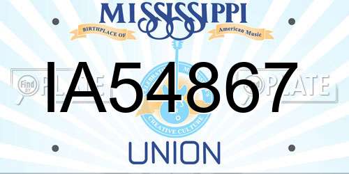 IA54867 Mississippi License Plate