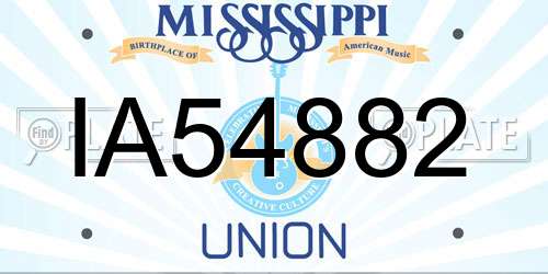 IA54882 Mississippi License Plate